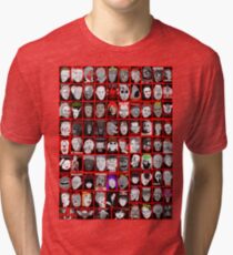 Gesichter des Horrors Collagenkunst Vintage T-Shirt