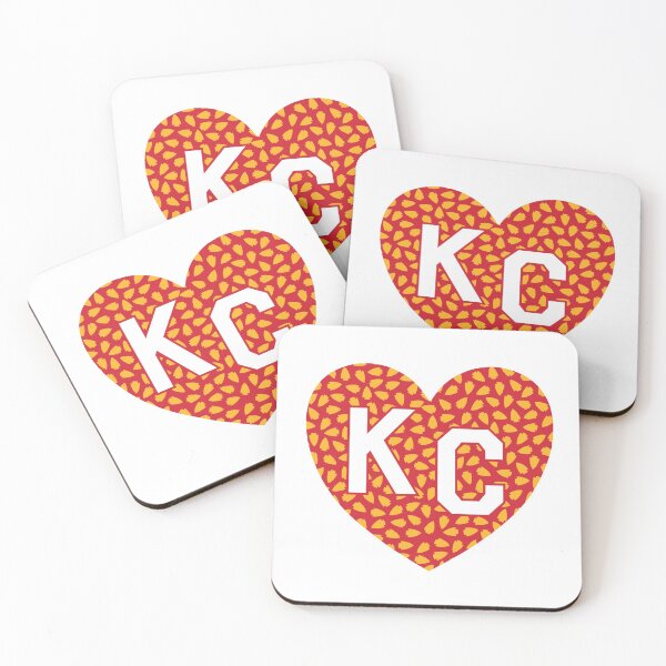 Arrowhead KC Heart Coasters (Set of 4)