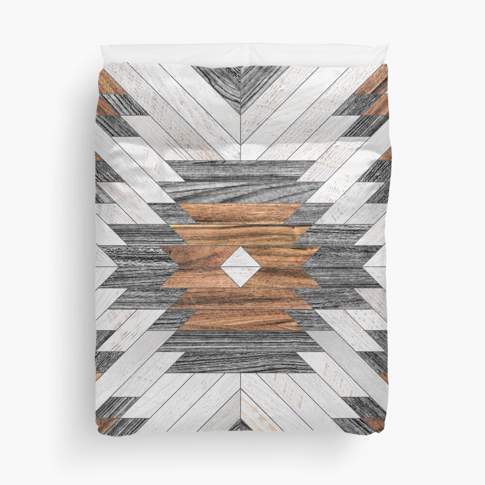 Urban Tribal Pattern No.8 - Aztec - Wood Duvet Cover
