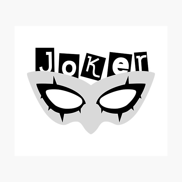 Persona 5 Royal Joker S Mask Photographic Print By Louboshop Redbubble