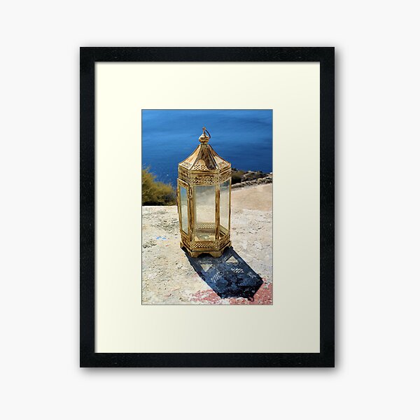Lantern in the sun Framed Art Print