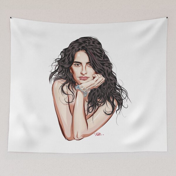 Item preview, Penelope Cruz - An illustration by Paul Cemmick designed and sold by TIGERDAVER.