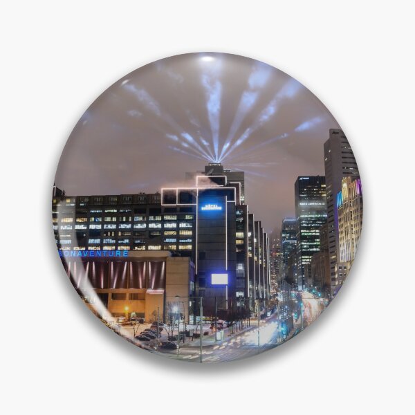 Item preview, City buildings at night Montreal designed and sold by RezieMart.