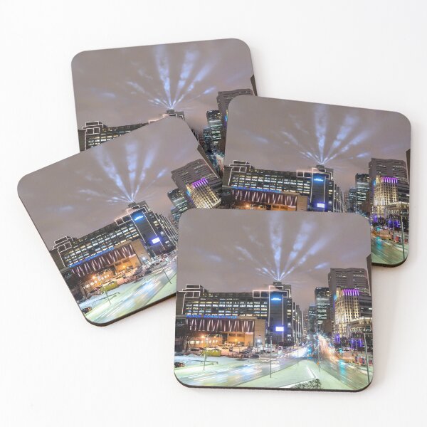 Item preview, City buildings at night Montreal designed and sold by RezieMart.