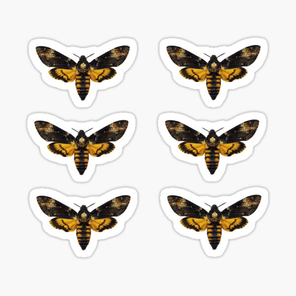 Deathhead Moth STICKER - Insect - Waterproof Art Sticker - Linocut  printmaking — Hannah Guthrie Designs