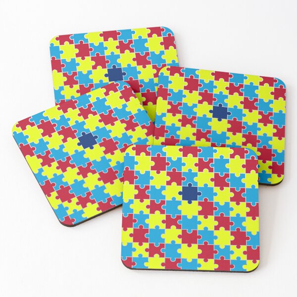 Item preview, Autism Awareness Blue Puzzle Piece Pattern designed and sold by Epic Love Designs.
