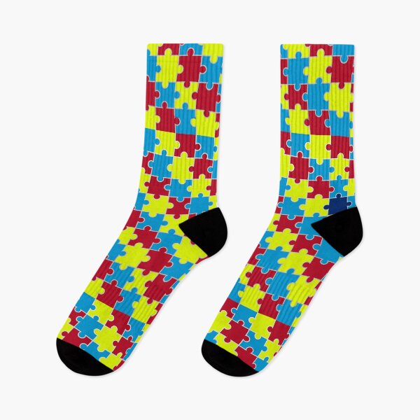 Item preview, Autism Awareness Blue Puzzle Piece Pattern designed and sold by Epic Love Designs.