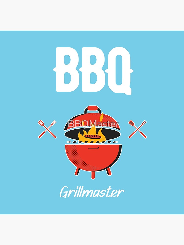 "BBQ Grillmaster red grill" Poster by BBQMaster Redbubble
