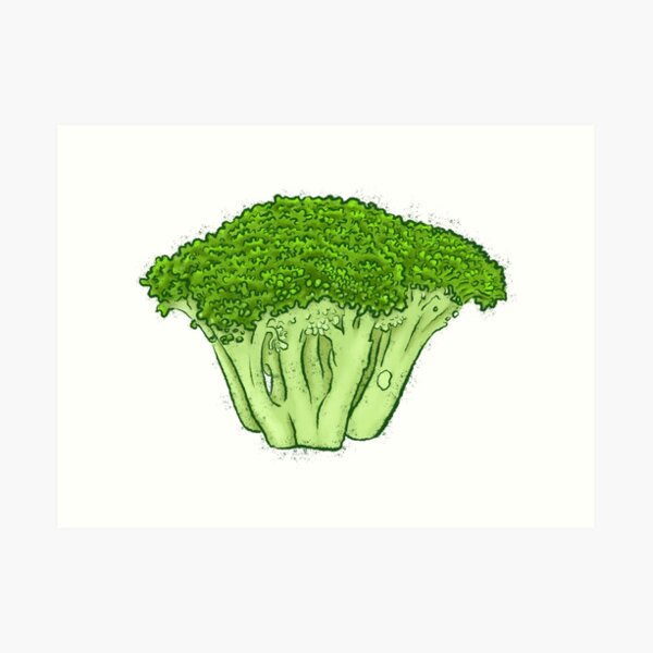 Yes to Broccoli Art Print
