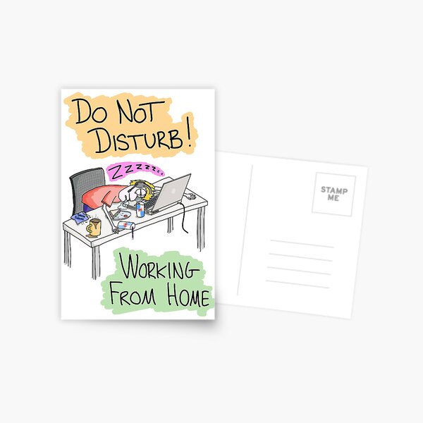 Work From Home Gifts Men Home Office Gifts Self Employed Postcard for Sale  by DSWShirts