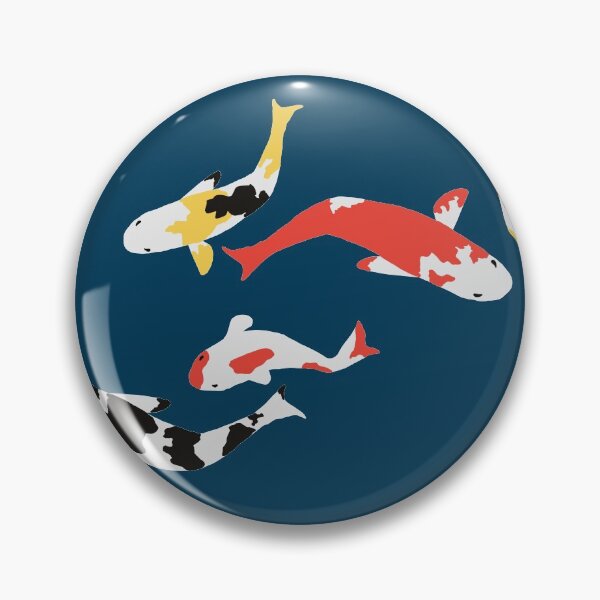 Item preview, Multicolored Koi Pattern on Cyan designed and sold by designcardinal.