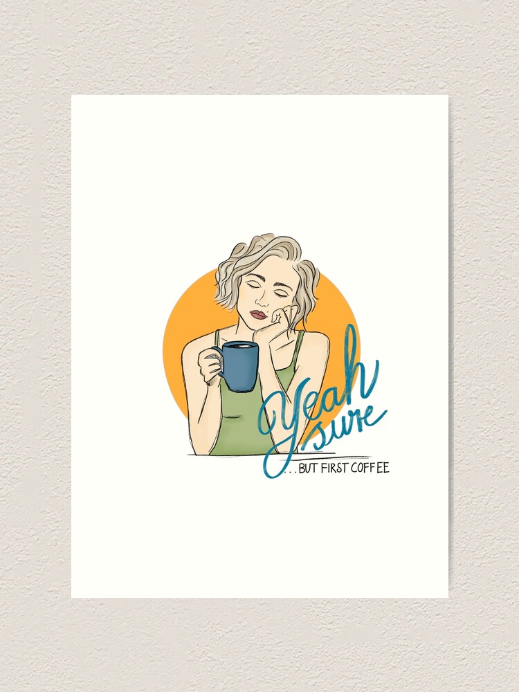 Thumbnail 2 of 3, Art Print, But fist coffee designed and sold by ClaudiaBrueggen.