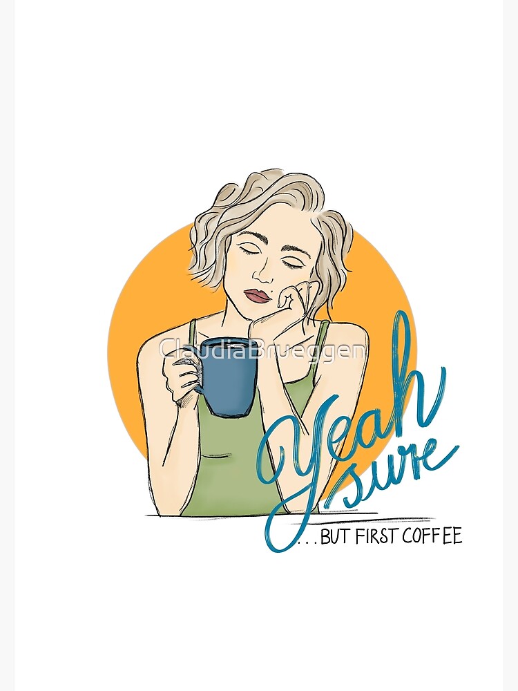 Thumbnail 3 of 3, Art Print, But fist coffee designed and sold by ClaudiaBrueggen.