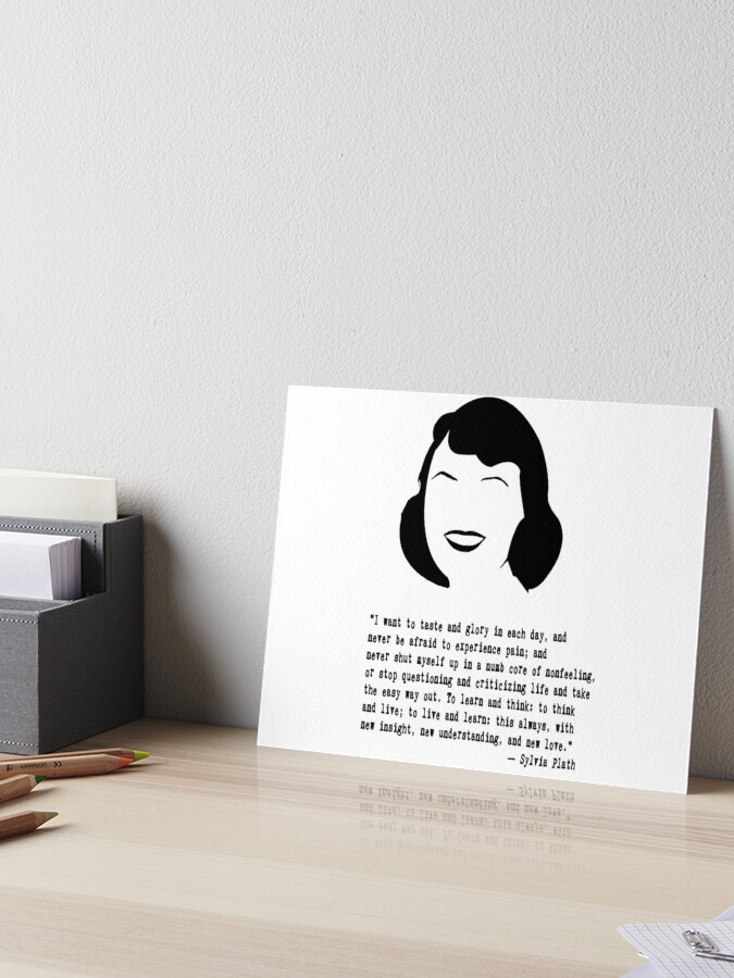 Sylvia Plath Quote- The Bell Jar Art Board Print for Sale by erinaceous