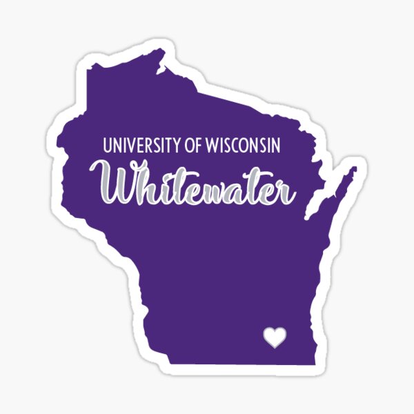 Vista previa del artículo con la obra «Mapa del estado de Whitewater de la Universidad de Wisconsin», diseñado y vendido por youngcreationz.