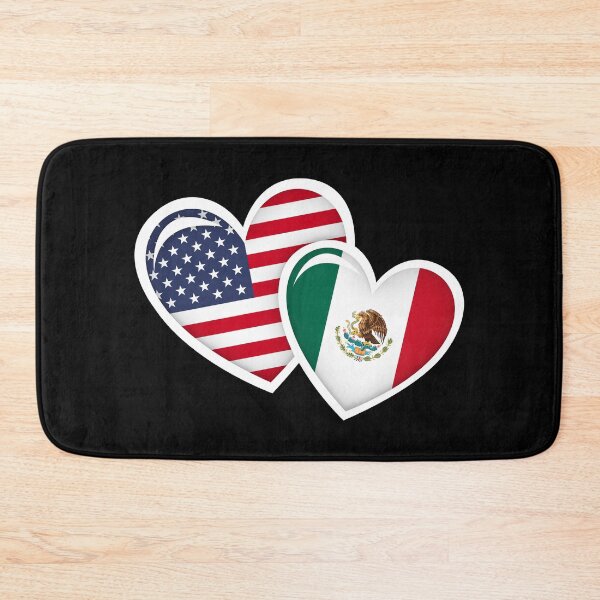 Item preview, MEXICAN AMERICAN HEARTS WITH FLAGS designed and sold by designdistiller.