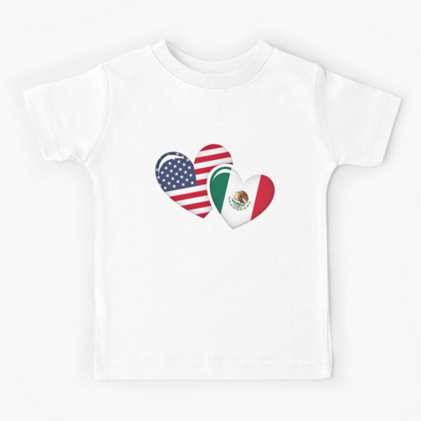 Item preview, MEXICAN AMERICAN HEARTS WITH FLAGS designed and sold by designdistiller.