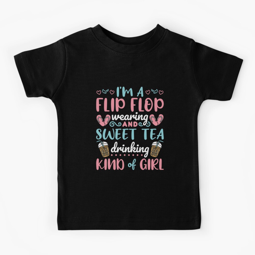 I'm A Flip Flop Wearing and Sweet Tea Drinking Kind of Girl Baby One-Piece  for Sale by jaygo