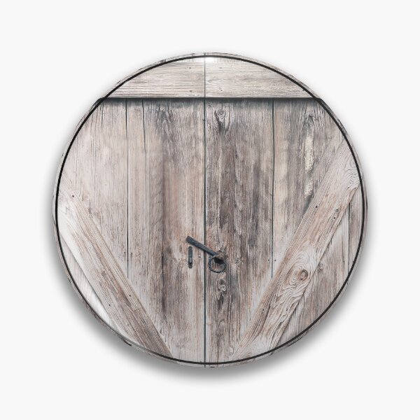 Item preview, Barn Door Farmhouse Style Clock designed and sold by ClocksMan.