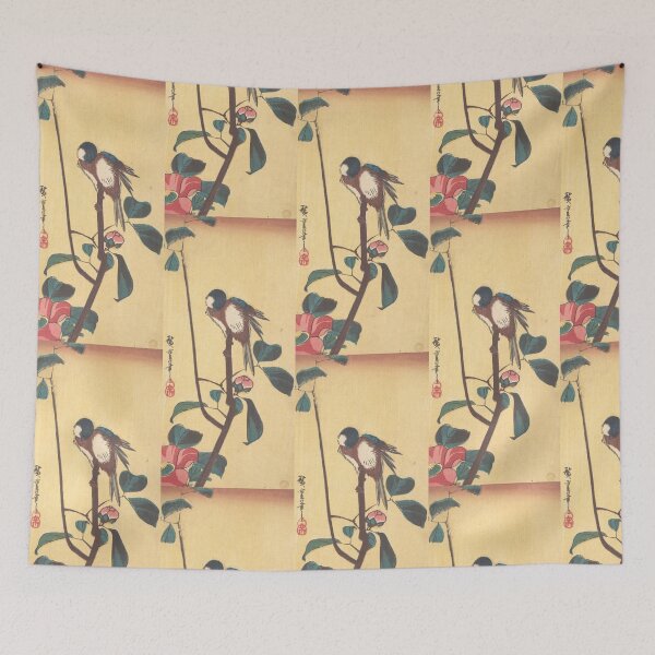 Item preview, Camellia and Blue-Headed Bird designed and sold by Tizeru.