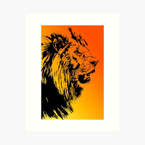 AFRICAN LION  Art Print