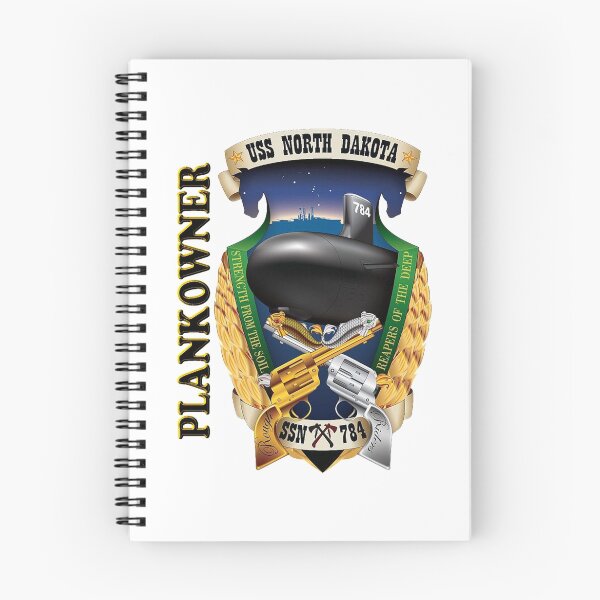 Item preview, SSN-784 USS North Dakota Plank Owner Crest designed and sold by Nikki SpaceStuffPlus.