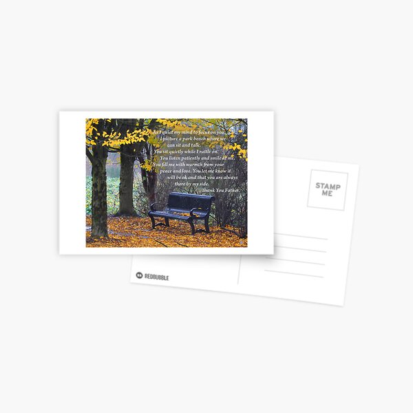 Fall Bench Postcard