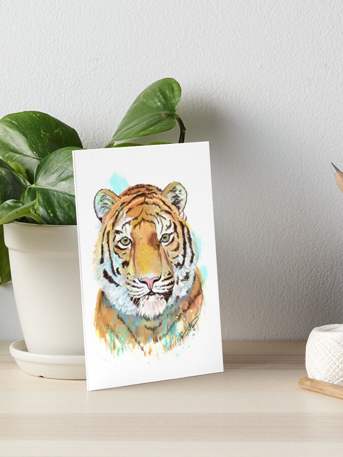 Tiger Painting Watercolour Canvas Picutre Print Wild Cat Paint Splash  Bengal Tiger 