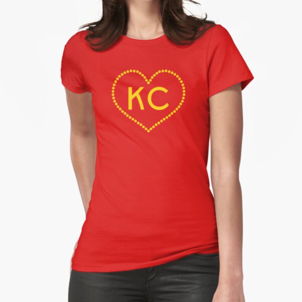 Kansas City KC Heart I Love KC Design Fitted T-Shirt