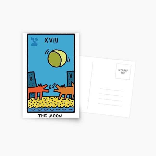 Tarot de lune de Kieth Haring Carte postale