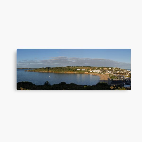 Hugh Town and Porthcressa Beach, St Mary's, Isles of Scilly. Canvas Print