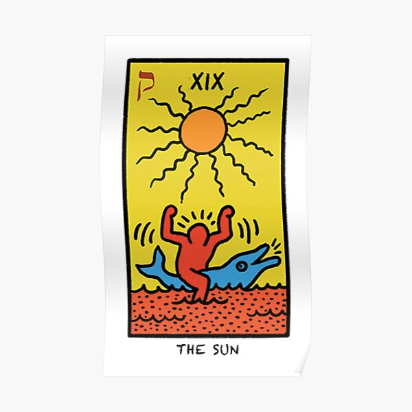 Keith Haring Sun Tarot Poster