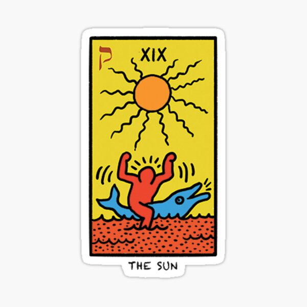 Keith Haring Sun Tarot Sticker