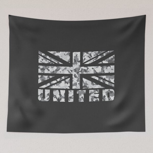 Item preview, UK FLAG CAMO - UNITED - Black and White designed and sold by pricktees.