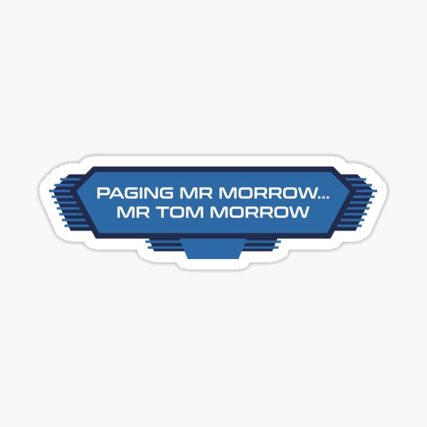 PeopleMover Inspired Sign - Paging Mr Morrow Sticker