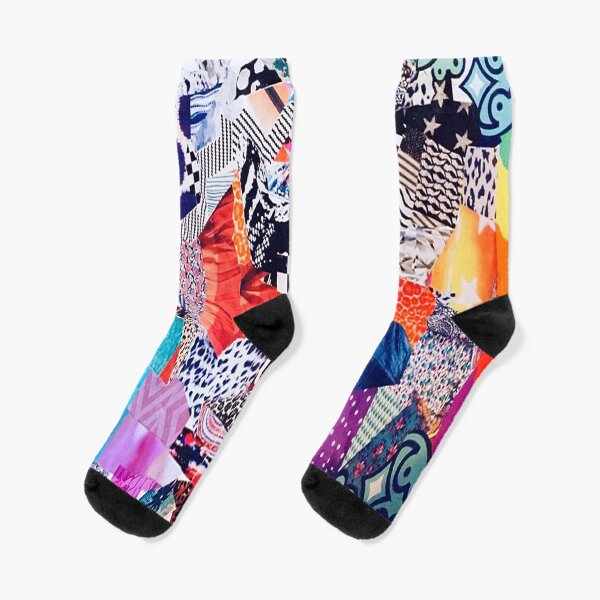 "Mixed Print Uno" Socks by DesignwithKB Redbubble