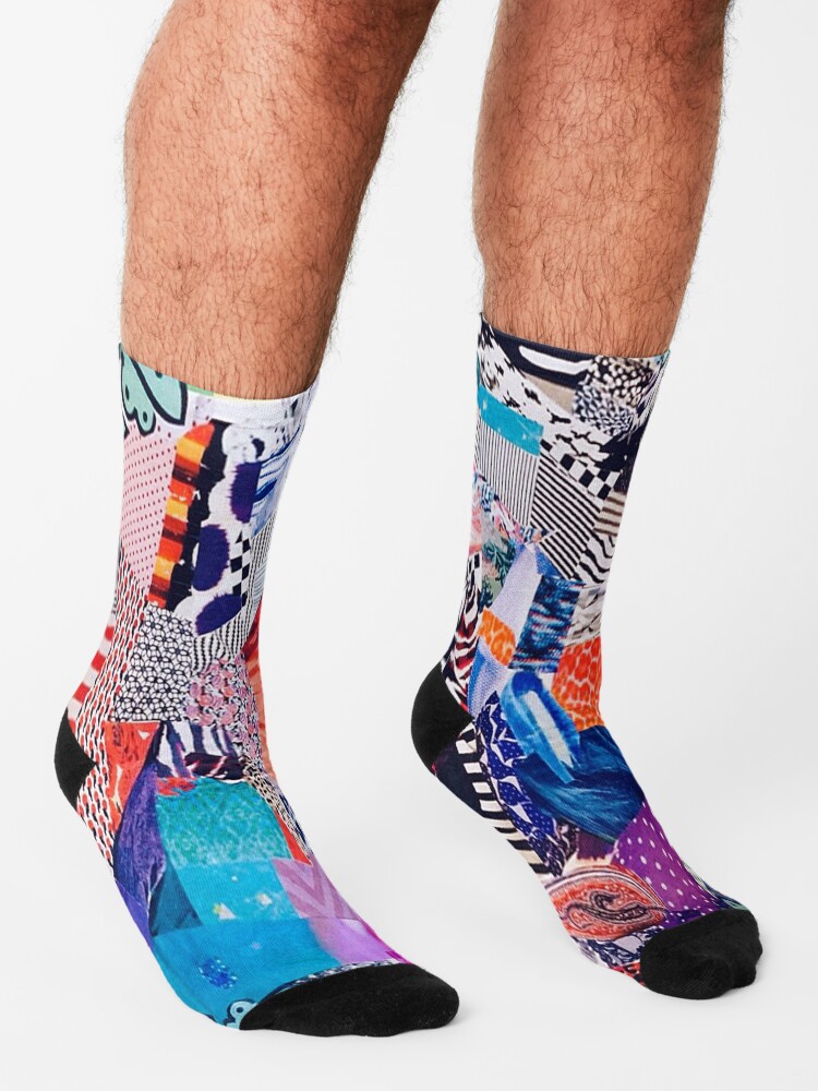 "Mixed Print Uno" Socks by DesignwithKB Redbubble