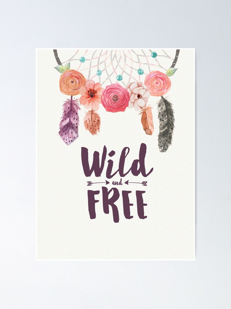 Wild and Free Boho Dreamcatcher Art