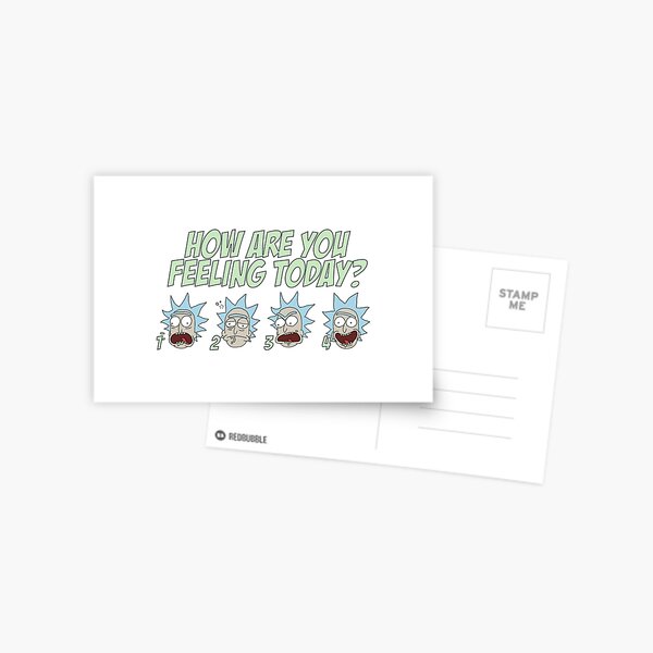 How are you feeling today? Rick and Morty t shirt - Portal Science Wubba Lubba Dubb Dubb Bestseller Merch Hoodie Hat Postcard