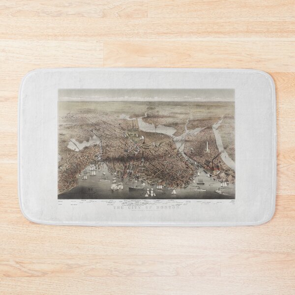 Item preview, City of Boston - Bird's Eye View - 1873 designed and sold by warishellstore.
