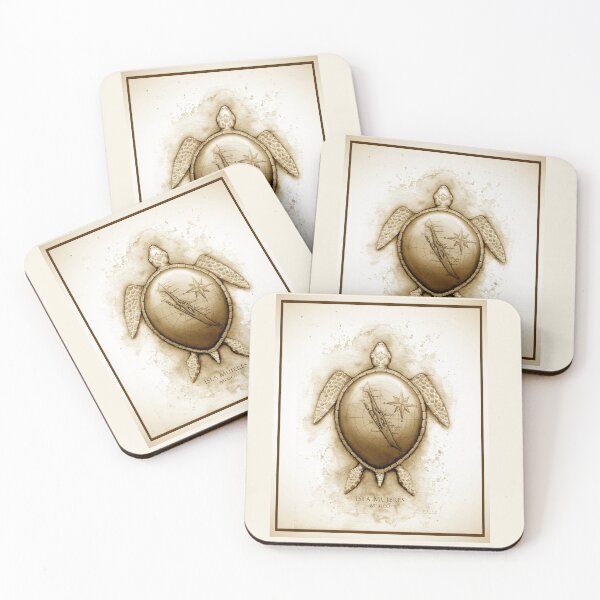 Item preview, Isla Mujeres old turtle map designed and sold by Davidrlp.
