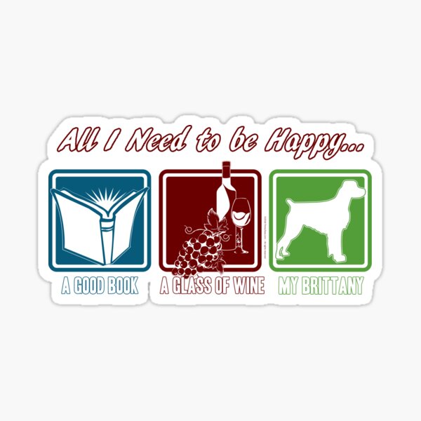Book, Wine, Brittany Sticker