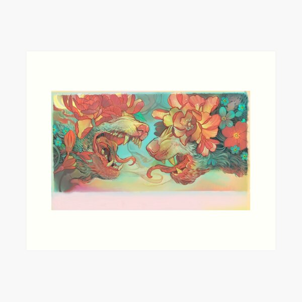 Item preview, The wolves who fight with flowers designed and sold by saraknid.