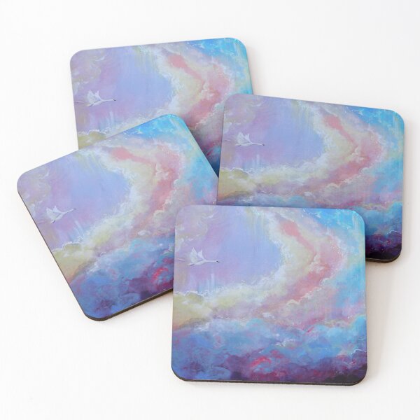 Item preview, Swan flying in rainbow clouds designed and sold by Emily Louise Heard.