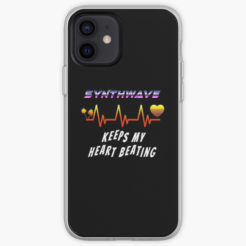 Synthwave keeps my heart beating iPhone Case