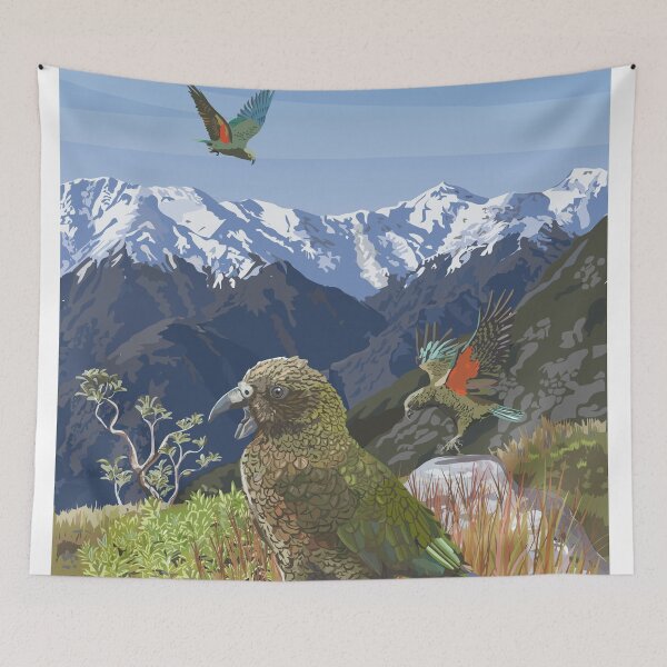 Item preview, New Zealand, Kea - Nestor notabilis, in the Southern Alps designed and sold by contourcreative.