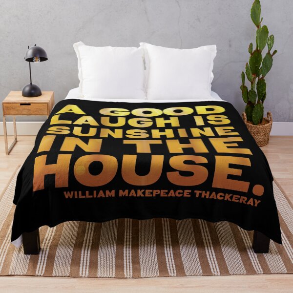 Item preview, Sunshine Thackeray Quote Typographical Design - BLACK designed and sold by fatchairprint.