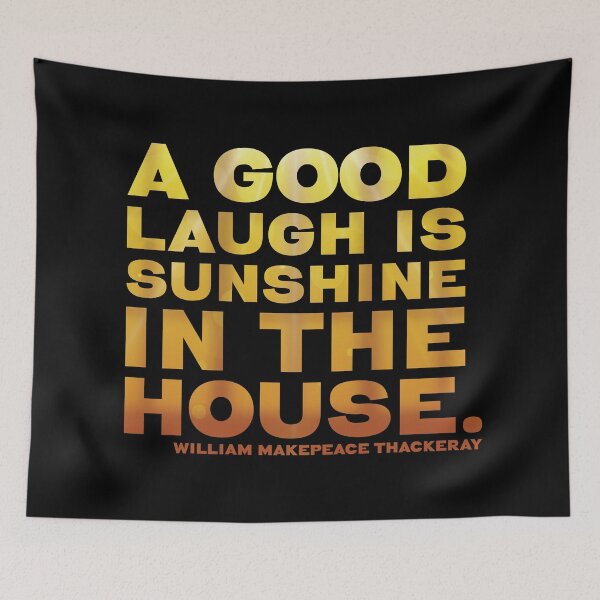 Item preview, Sunshine Thackeray Quote Typographical Design - BLACK designed and sold by fatchairprint.