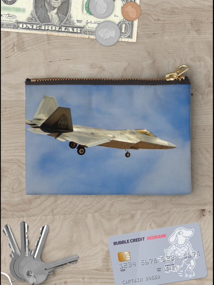 Thumbnail 3 of 4, Zipper Pouch, F-22 Raptor designed and sold by Eleu Tabares.