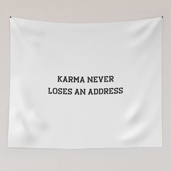 Item preview, karma never loses and address designed and sold by motivation4you.